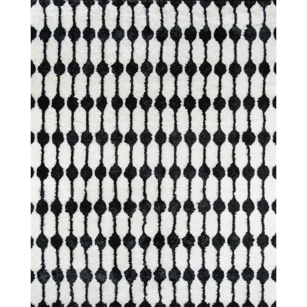 Modern Runner Area Rug, Black, 2'3" X 7'6" Runner. Picture 1