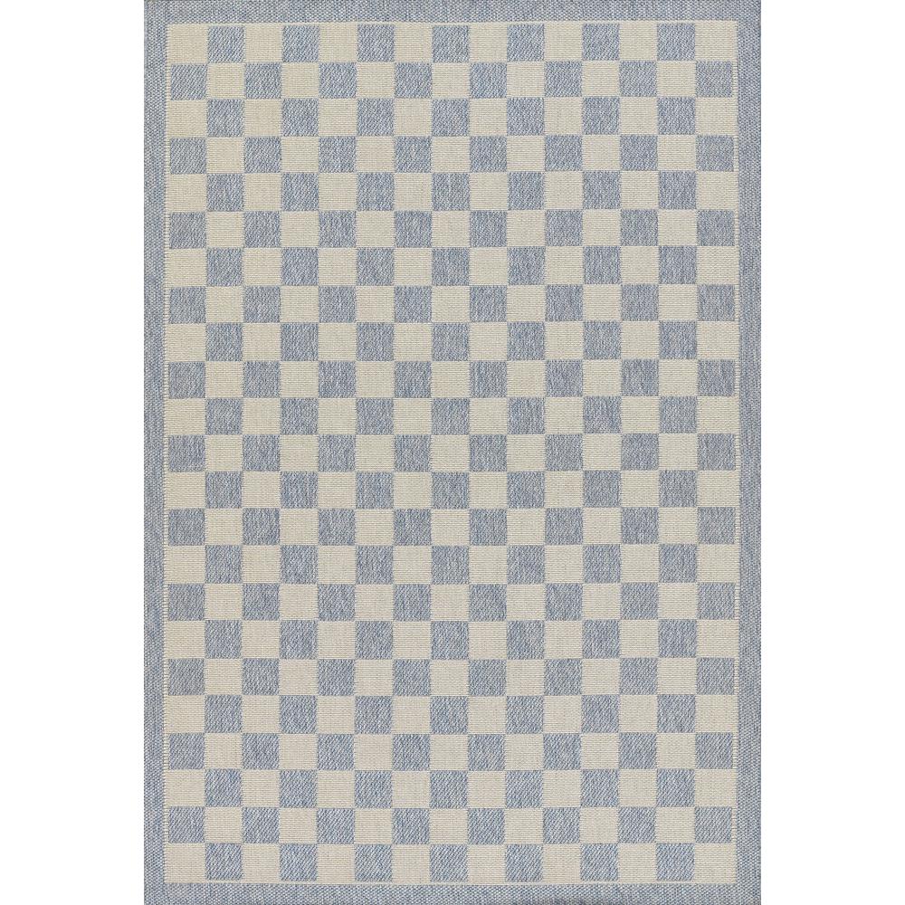 Contemporary Runner Area Rug, Blue, 2'7" X 7'6" Runner. Picture 1