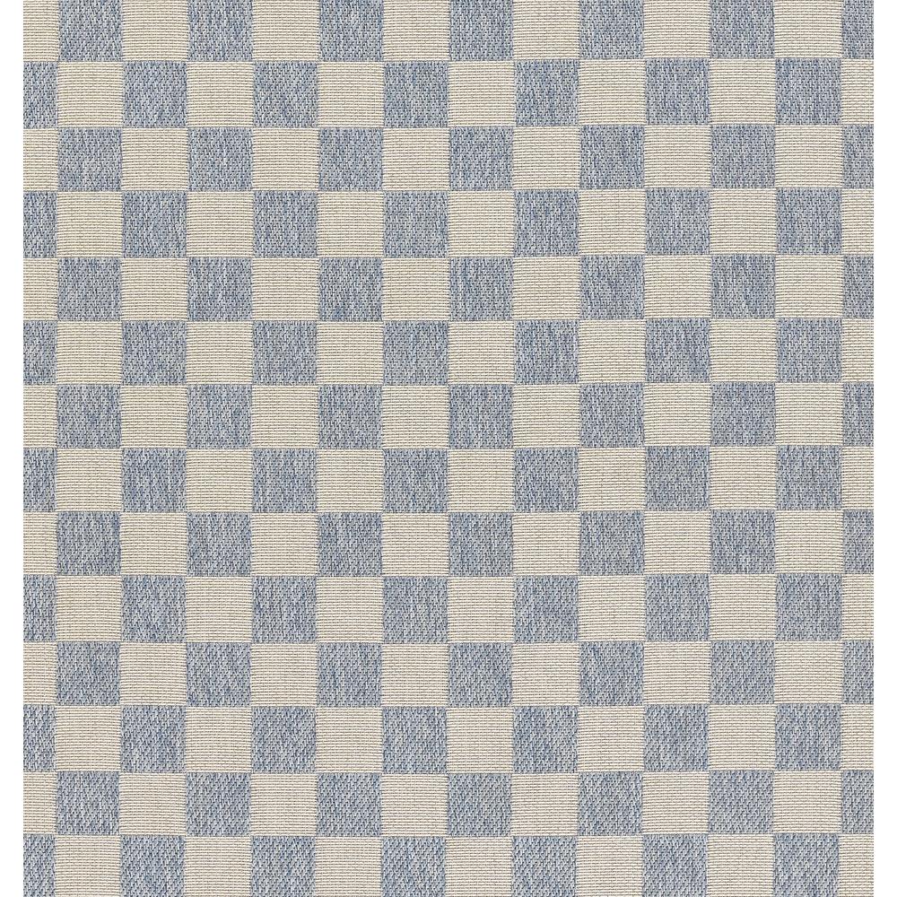 Contemporary Runner Area Rug, Blue, 2'7" X 7'6" Runner. Picture 10