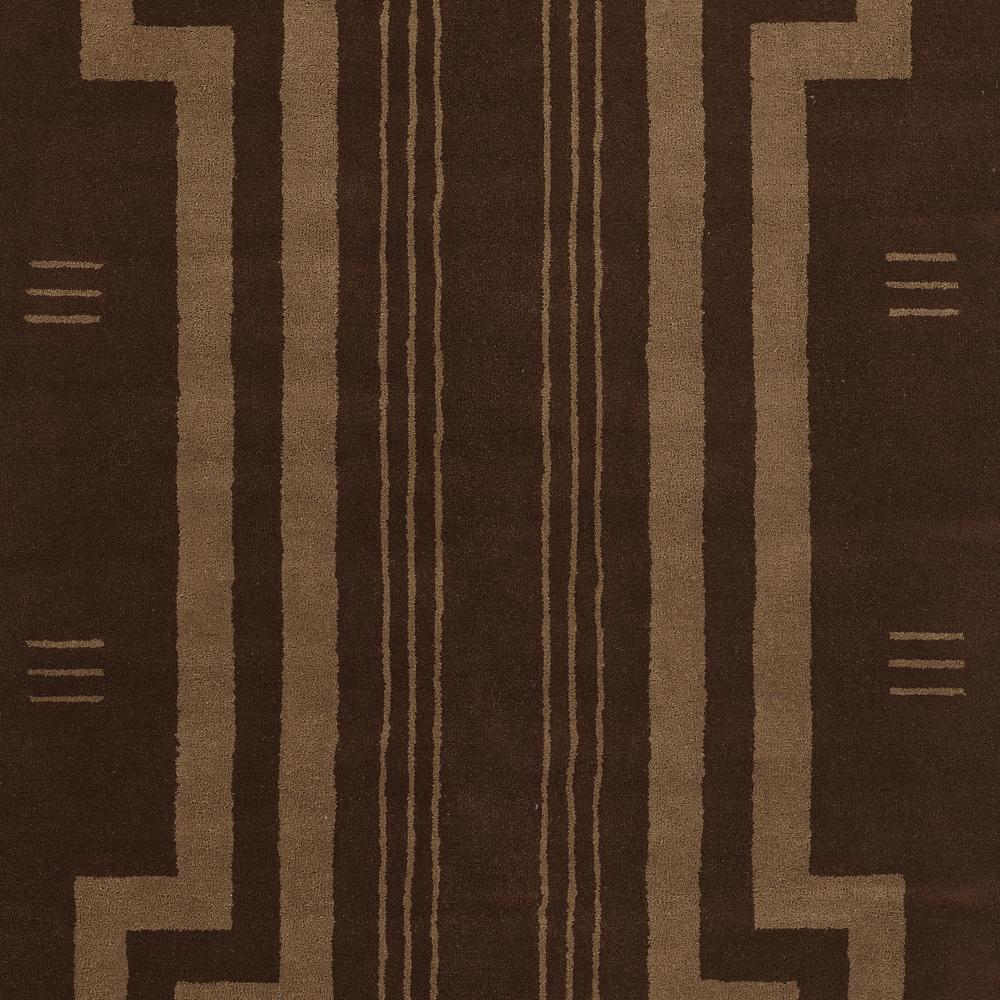 Contemporary Runner Area Rug, Brown, 2'6" X 8' Runner. Picture 6