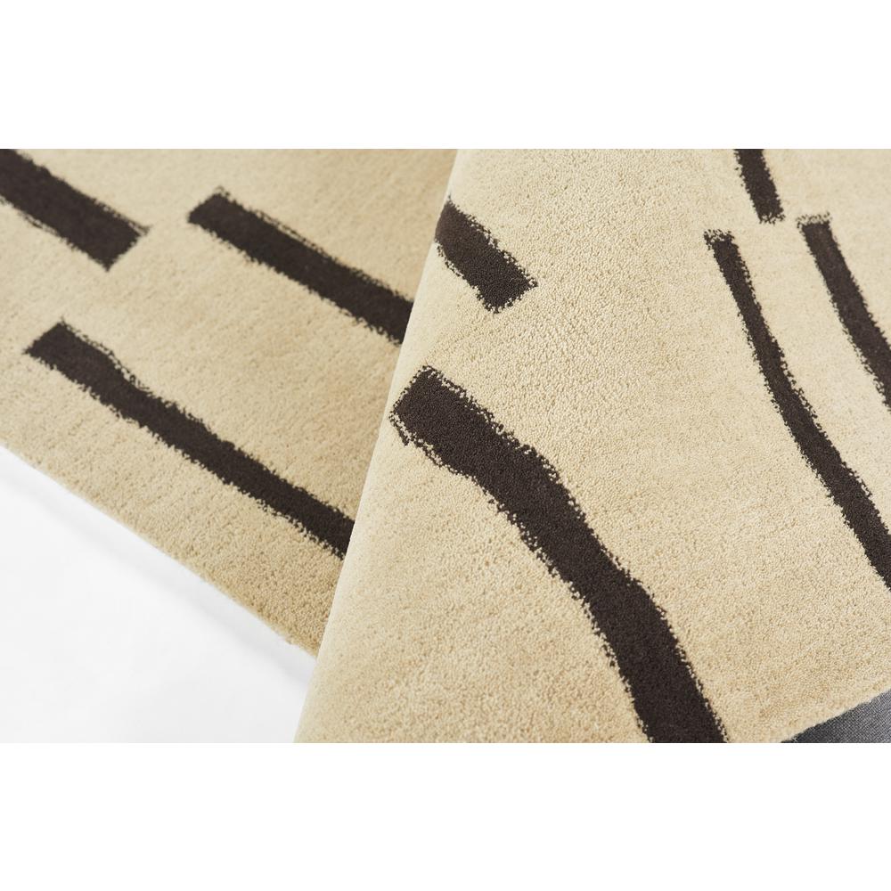 Contemporary Runner Area Rug, Ivory, 2'6" X 8' Runner. Picture 6