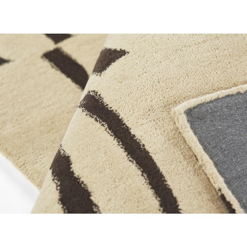 Contemporary Runner Area Rug, Ivory, 2'6" X 8' Runner. Picture 7