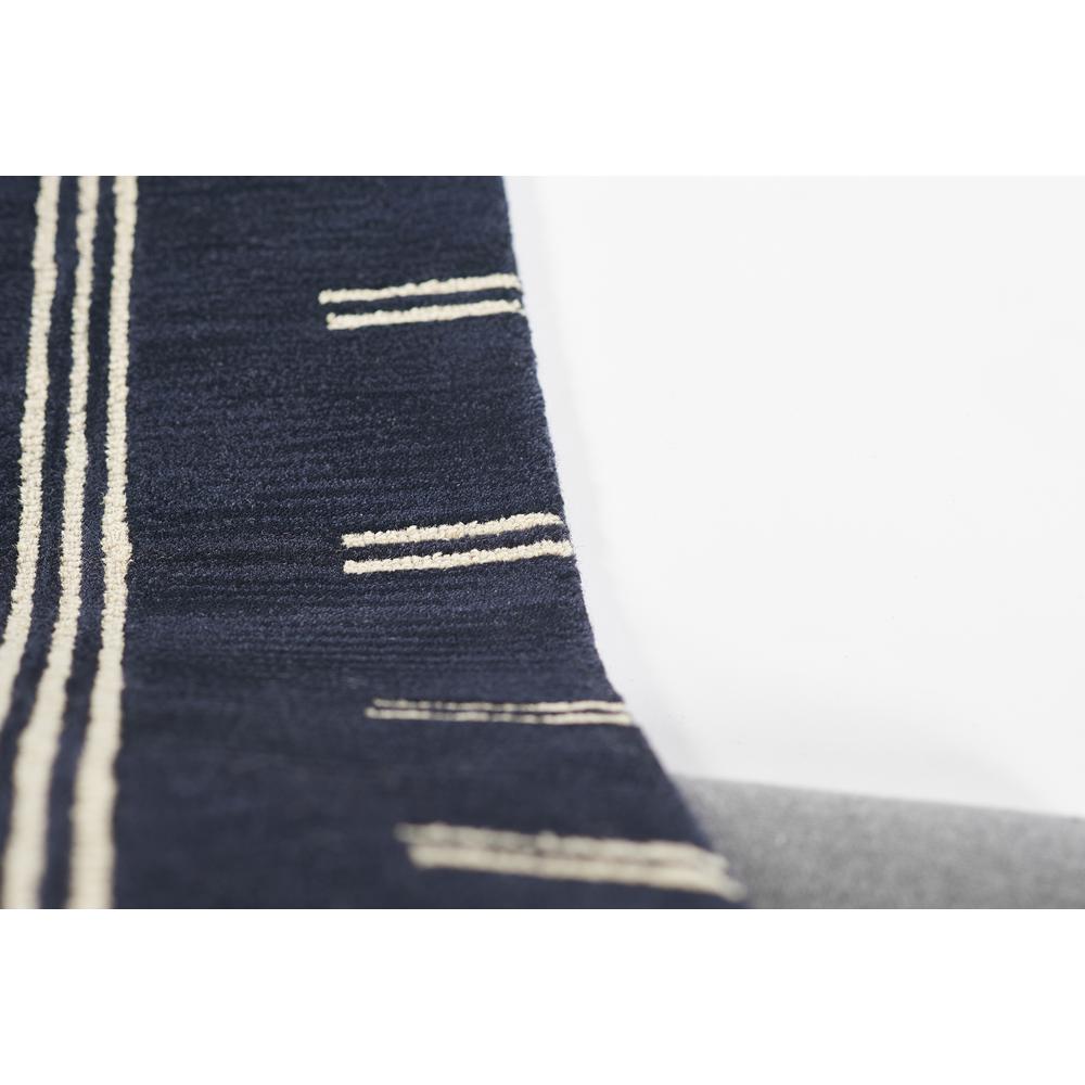 Contemporary Runner Area Rug, Navy, 2'6" X 8' Runner. Picture 10