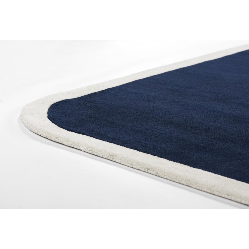 Contemporary Runner Area Rug, Navy, 2'6" X 8' Runner. Picture 5