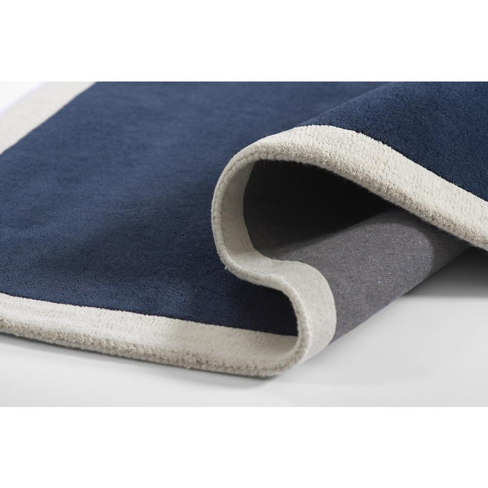 Contemporary Runner Area Rug, Navy, 2'6" X 8' Runner. Picture 8