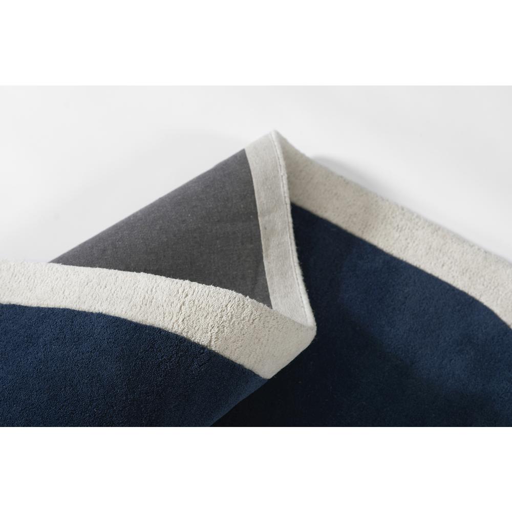 Contemporary Runner Area Rug, Navy, 2'6" X 8' Runner. Picture 9