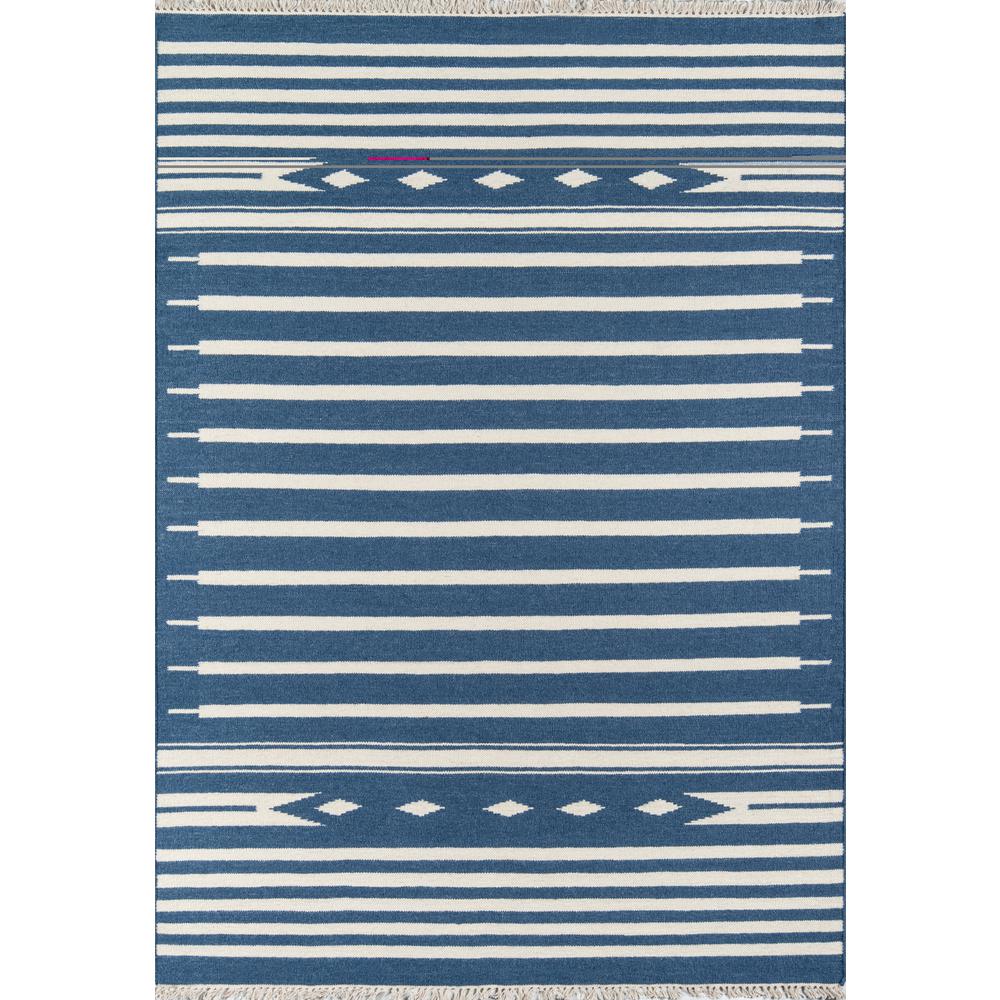 Contemporary Runner Area Rug, Denim, 2'3" X 8' Runner. Picture 1