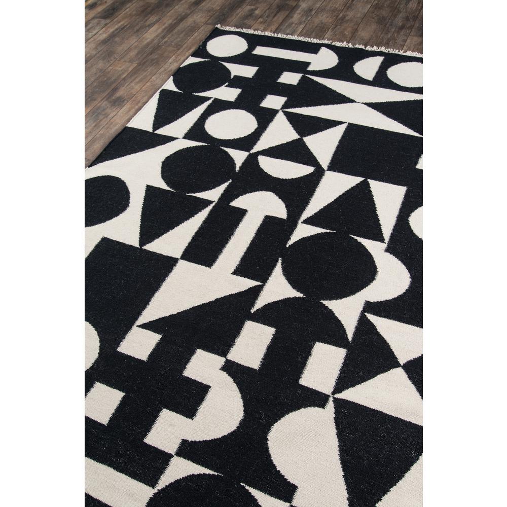Contemporary Runner Area Rug, Black, 2'3" X 8' Runner. Picture 2