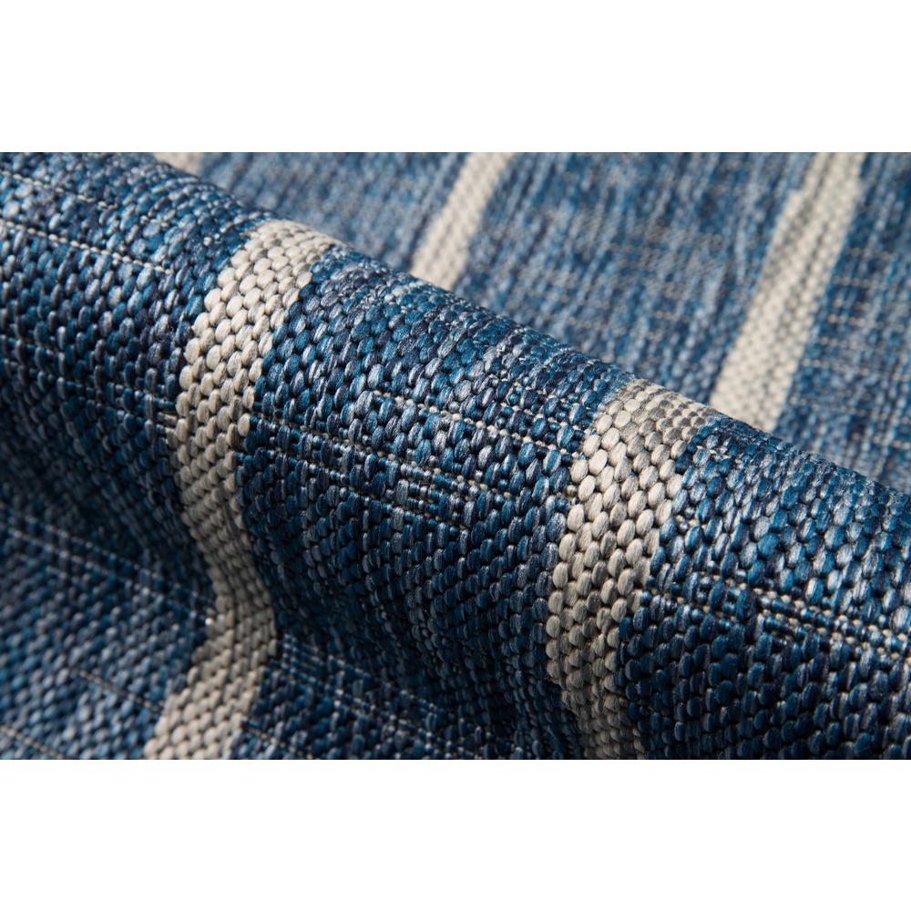 Contemporary Runner Area Rug, Blue, 2'7" X 7'6" Runner. Picture 4
