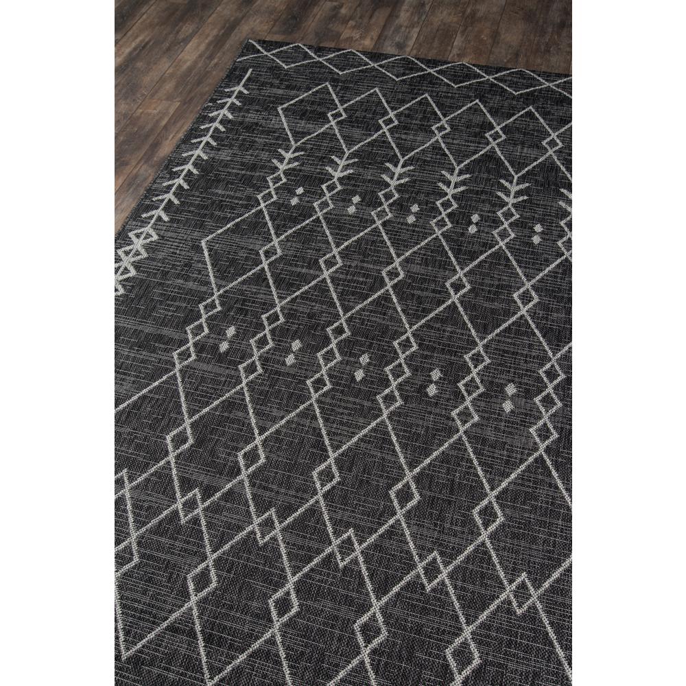Contemporary Runner Area Rug, Charcoal, 2'7" X 7'6" Runner. Picture 2