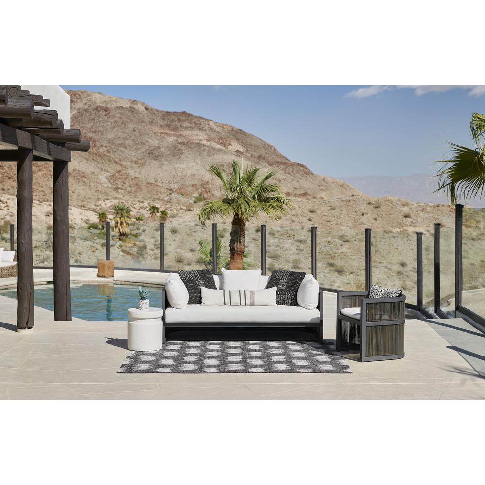 Transitional Runner Area Rug, Charcoal, 2' X 6' Runner. Picture 9