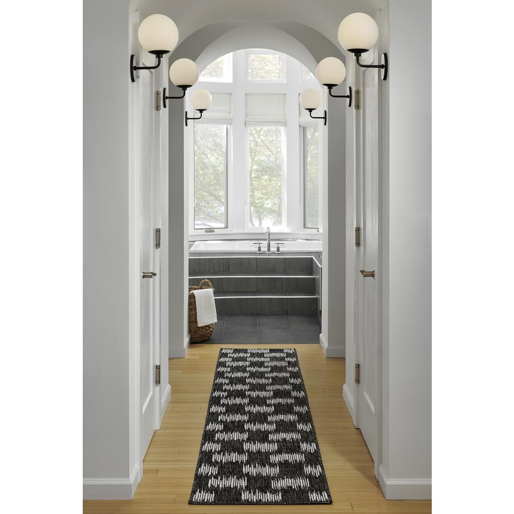 Transitional Runner Area Rug, Charcoal, 2' X 6' Runner. Picture 8