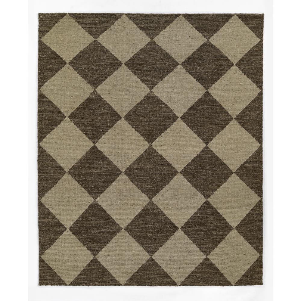 Contemporary Rectangle Area Rug, Brown, 8' X 10'. Picture 1