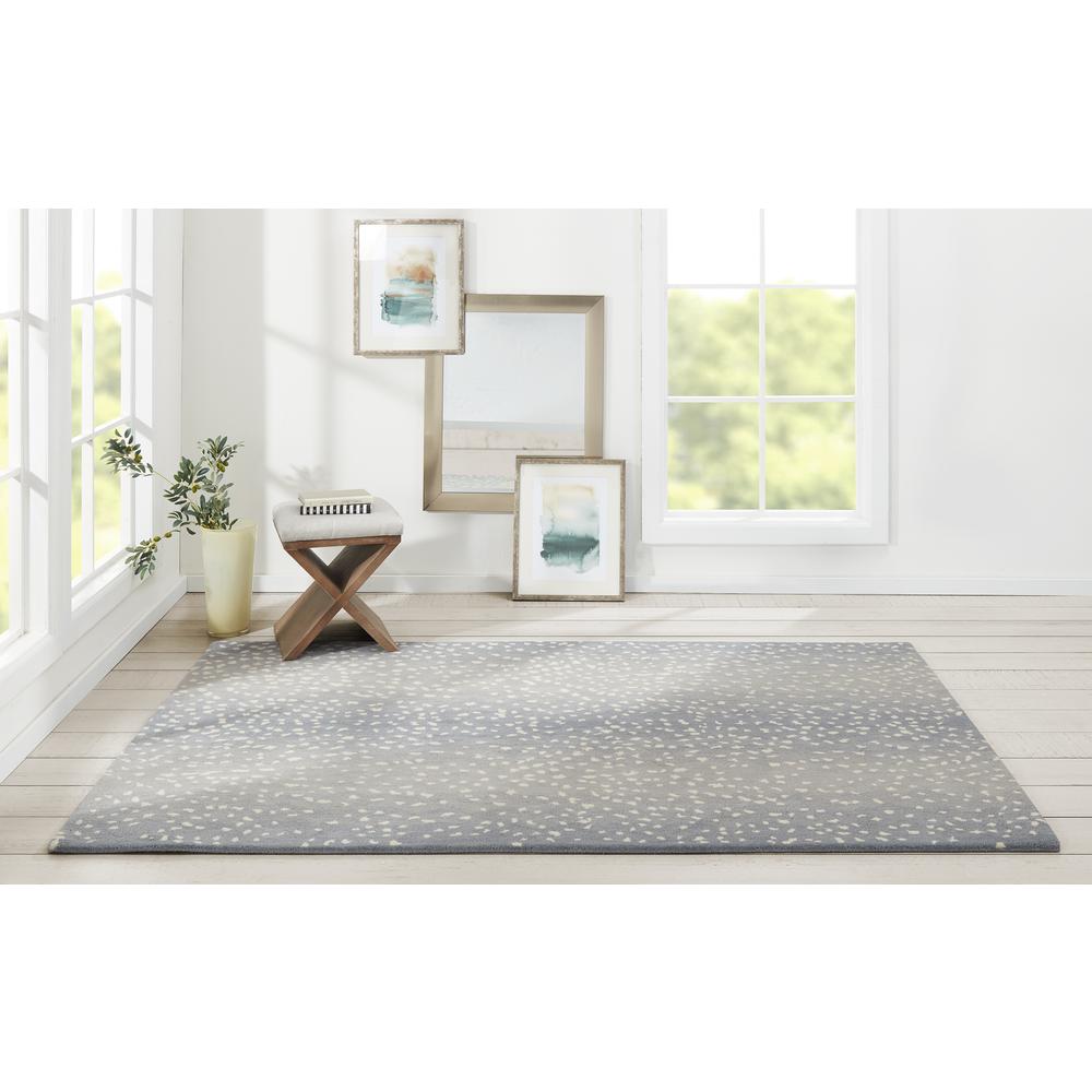 Contemporary Rectangle Area Rug, Blue, 10' X 14'. Picture 9