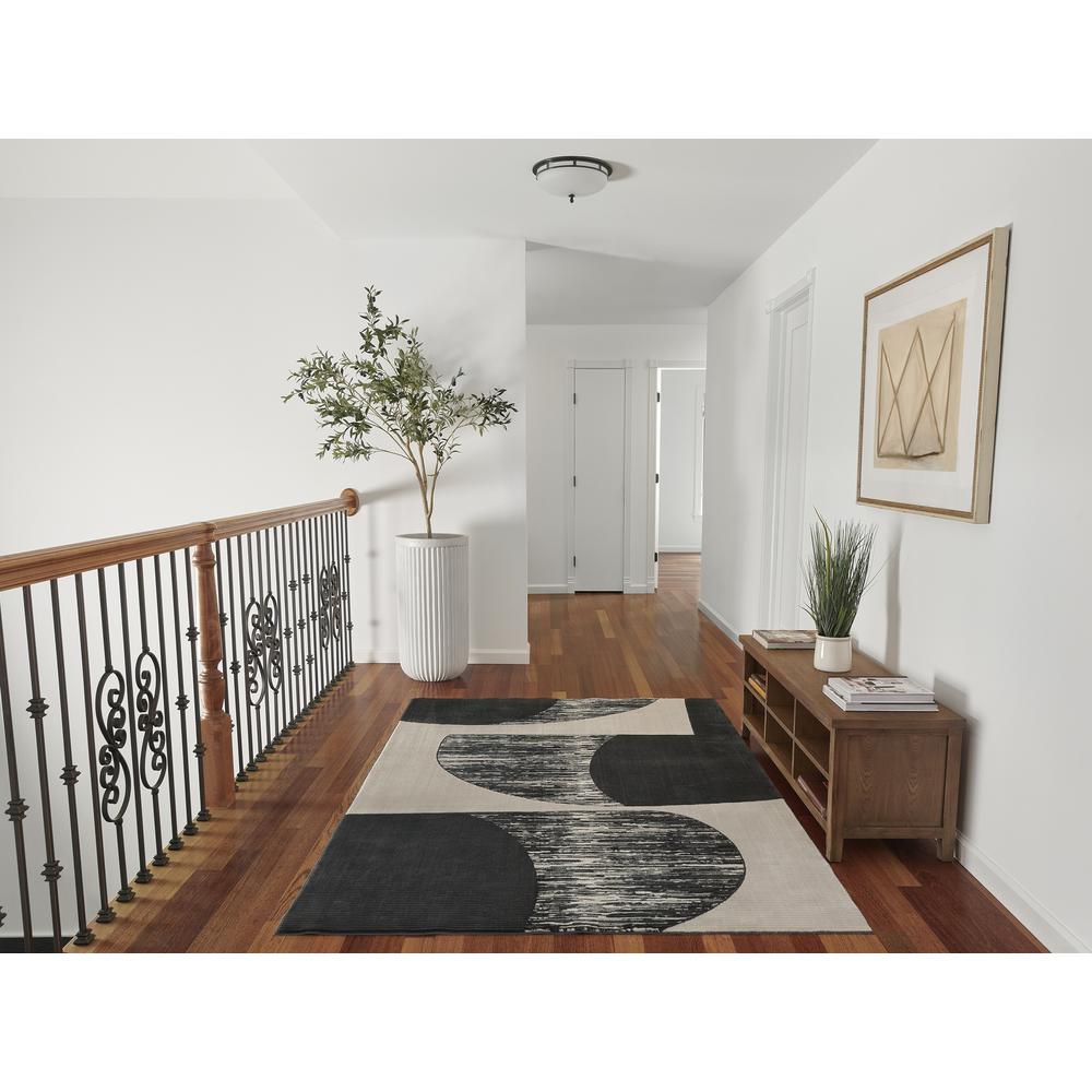 Contemporary Runner Area Rug, Ivory, 2'3" X 7'6" Runner. Picture 9