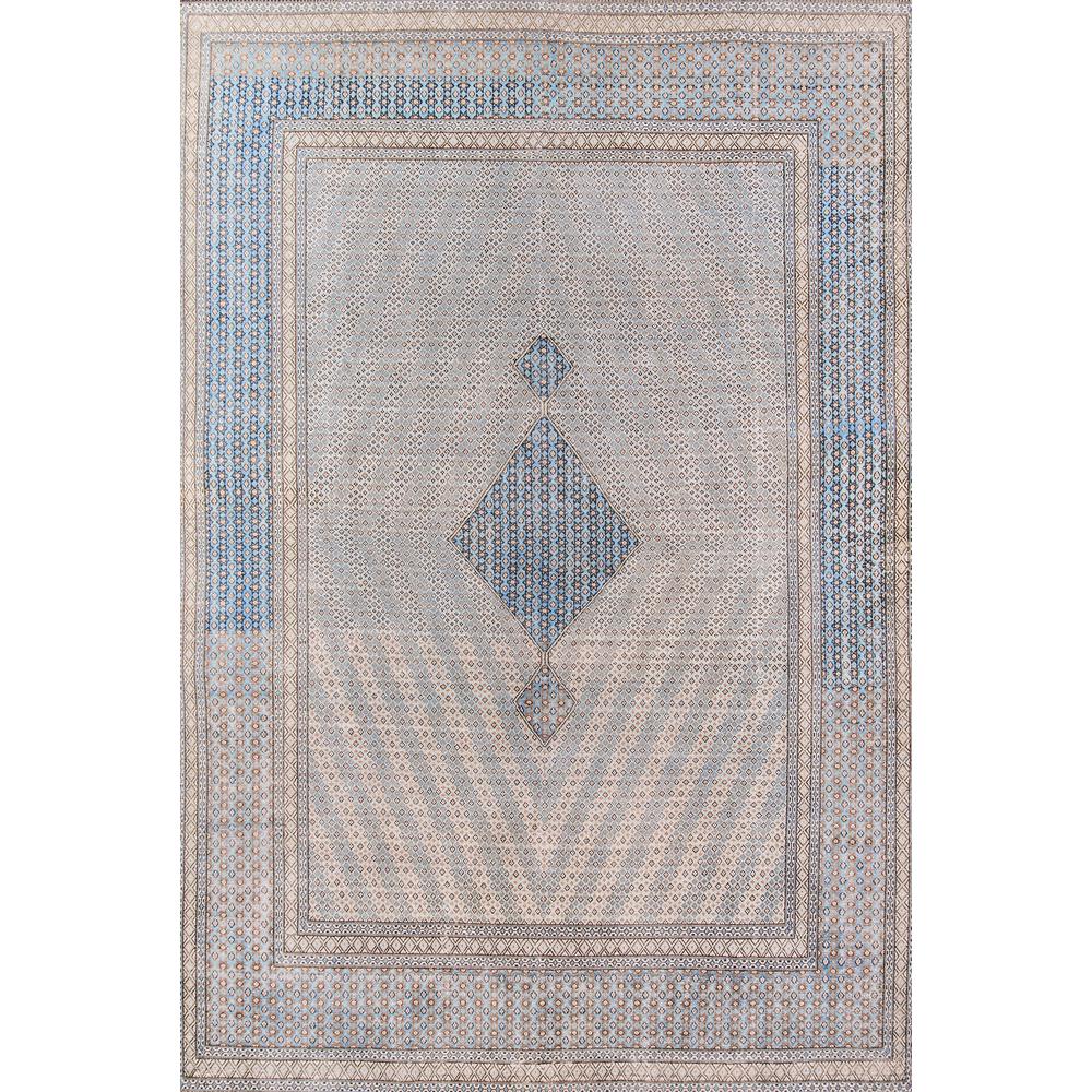 Traditional Rectangle Area Rug, Blue, 2' X 3'. Picture 1