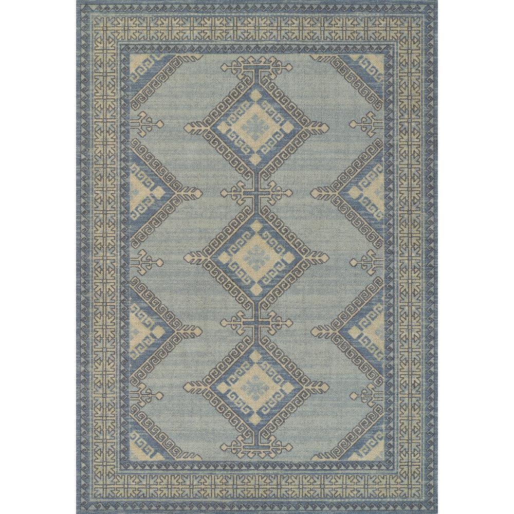 Traditional Rectangle Area Rug, Blue, 3'3" X 5'. Picture 1