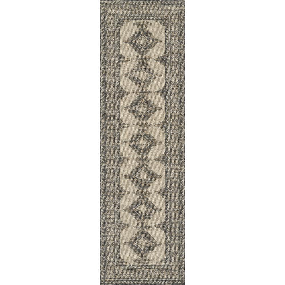 Traditional Rectangle Area Rug, Charcoal, 3'3" X 5'. Picture 5