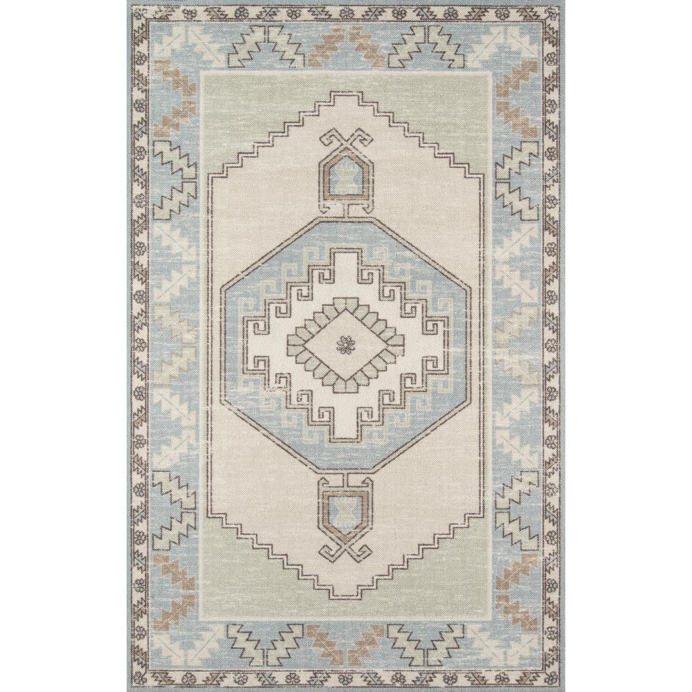 Traditional Rectangle Area Rug, Light Blue, 3'3" X 5'. Picture 1