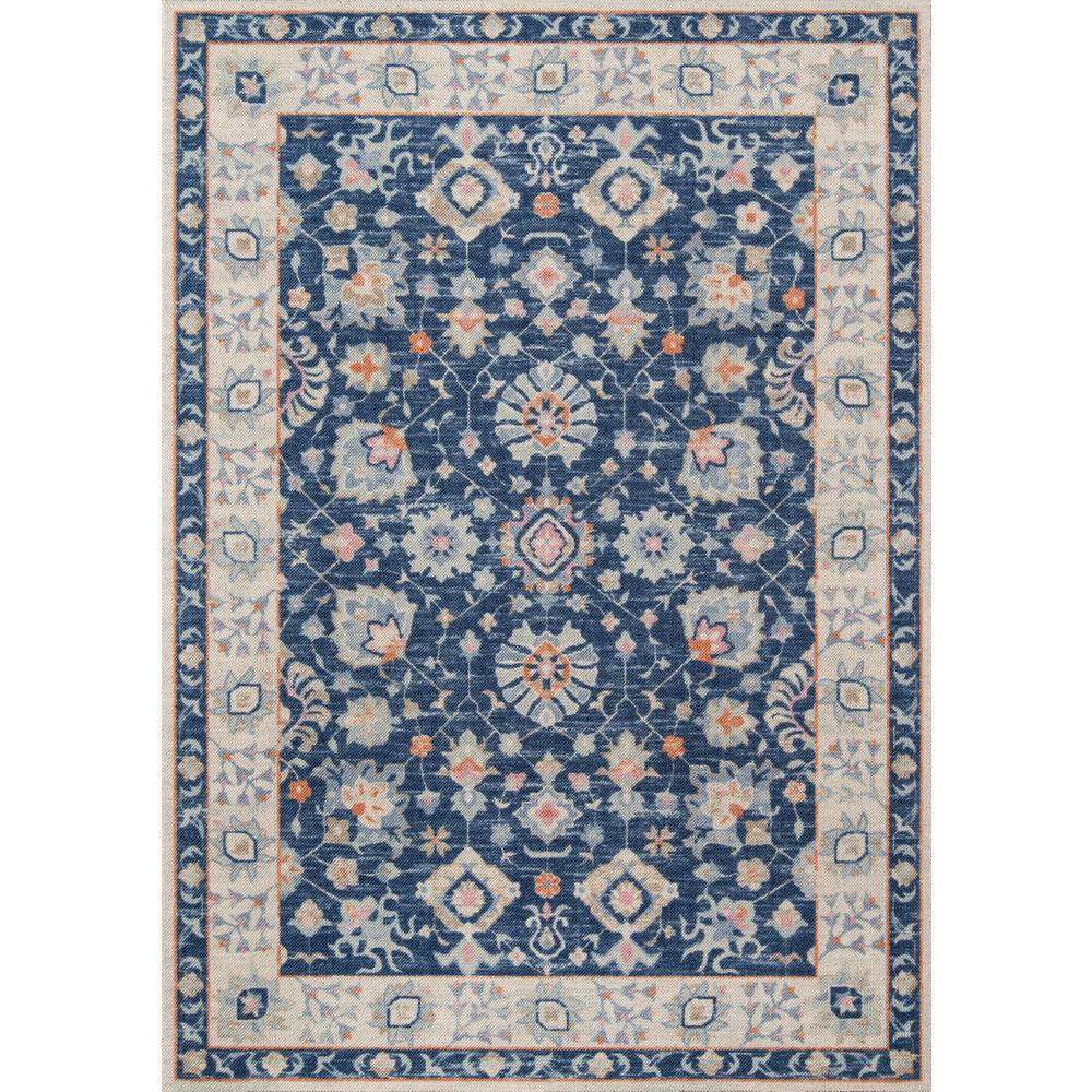 Traditional Rectangle Area Rug, Navy, 3'3" X 5'. Picture 1