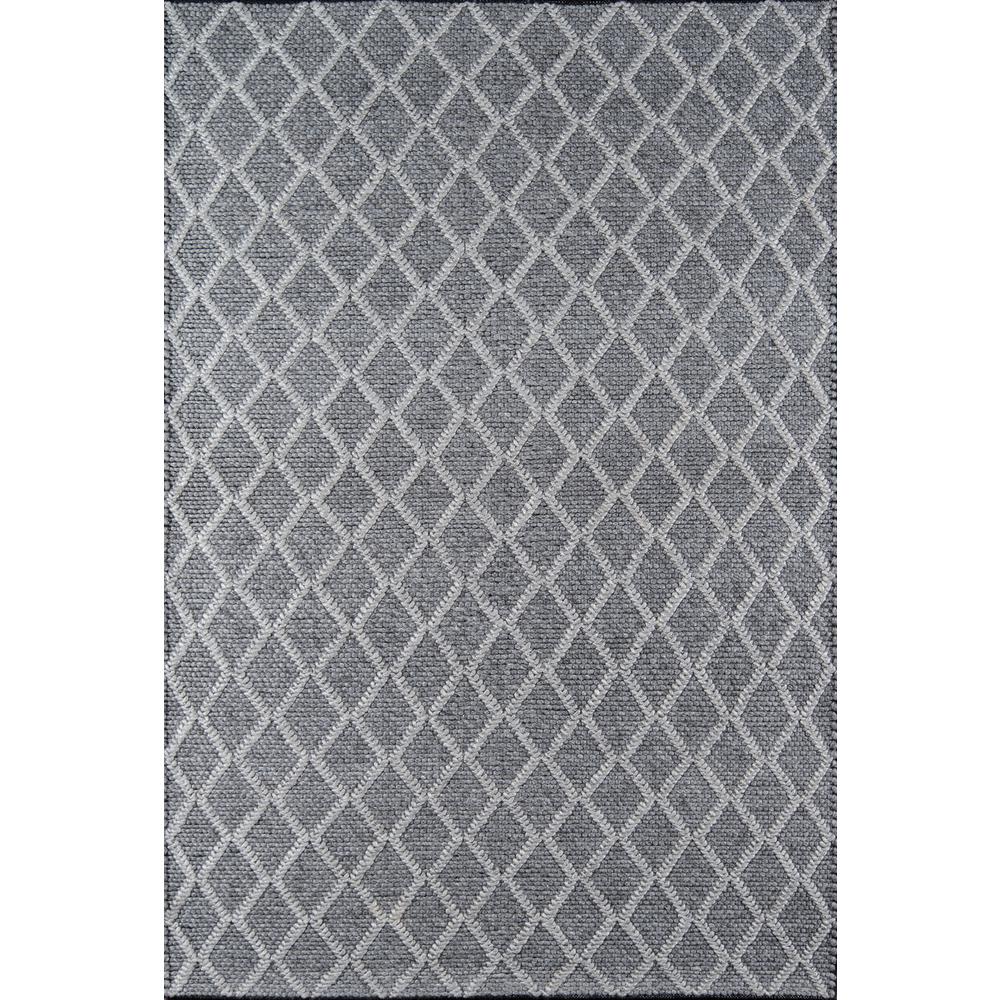 Contemporary Rectangle Area Rug, Charcoal, 3' X 5'. Picture 1