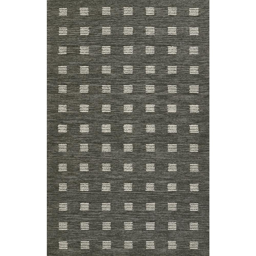 Contemporary Rectangle Area Rug, Charcoal, 3'6" X 5'6". Picture 1