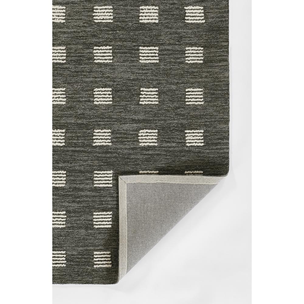 Contemporary Rectangle Area Rug, Charcoal, 3'6" X 5'6". Picture 3