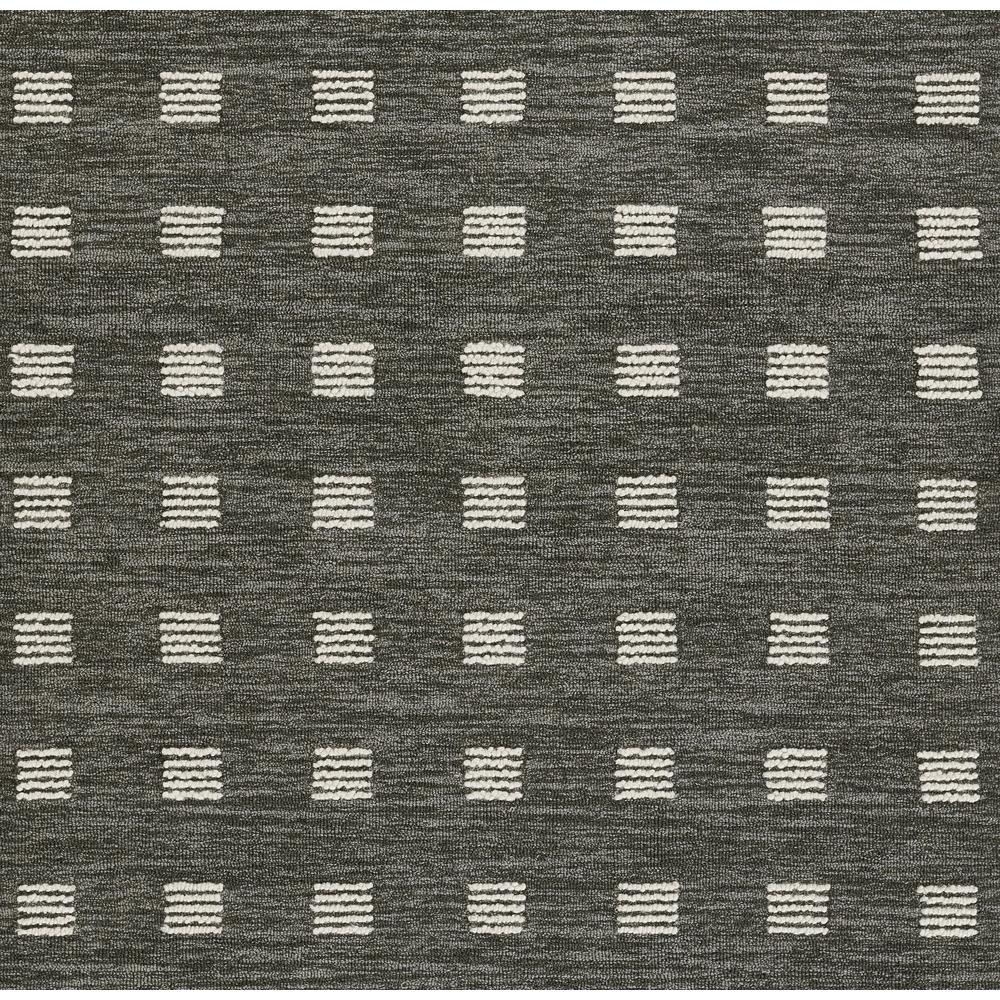 Contemporary Rectangle Area Rug, Charcoal, 3'6" X 5'6". Picture 7