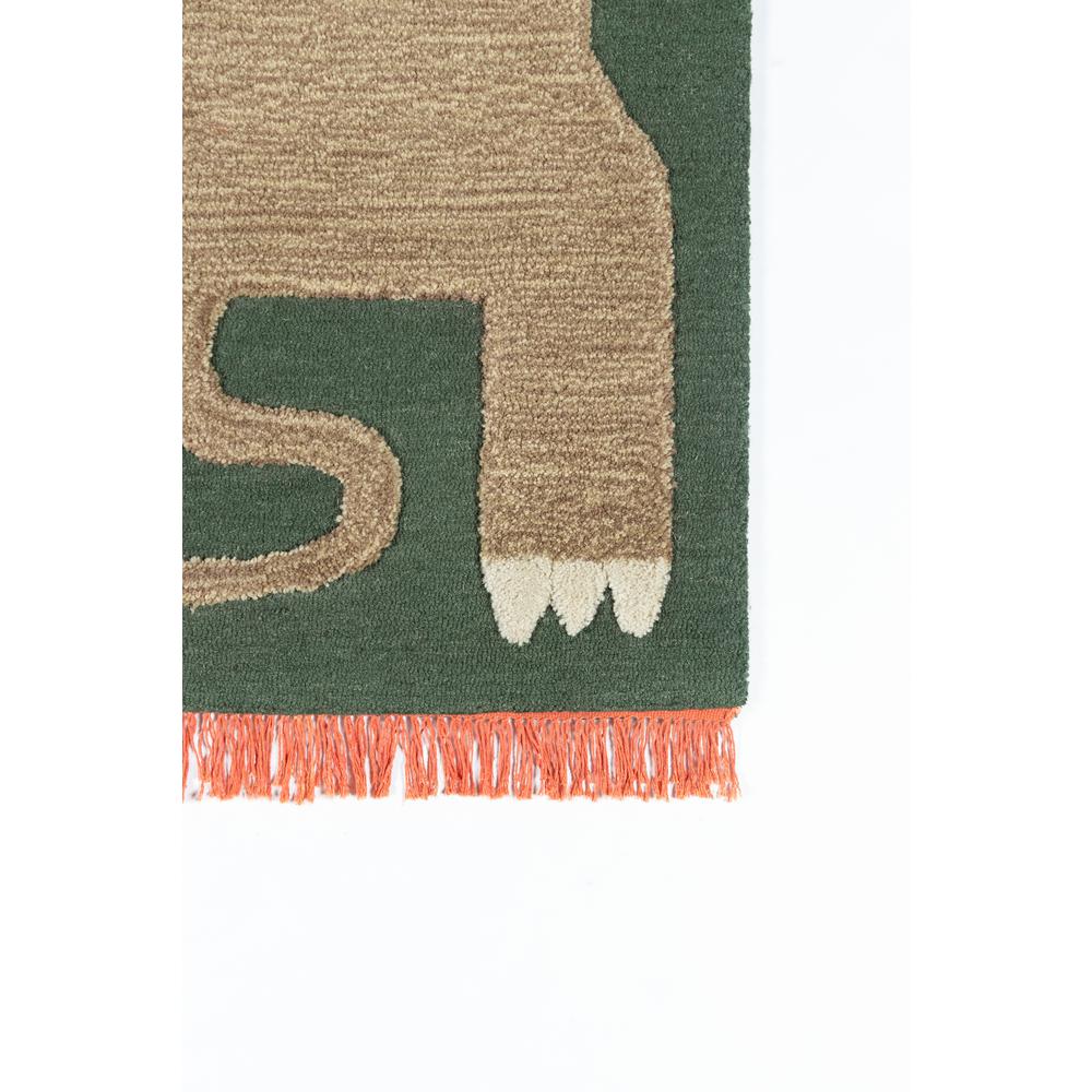 Contemporary Rectangle Area Rug, Green, 5' X 7'. Picture 2