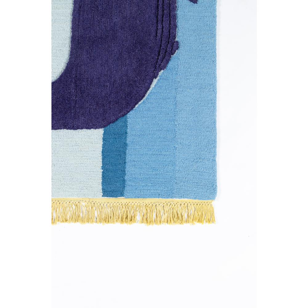 Contemporary Rectangle Area Rug, Blue, 5' X 7'. Picture 2