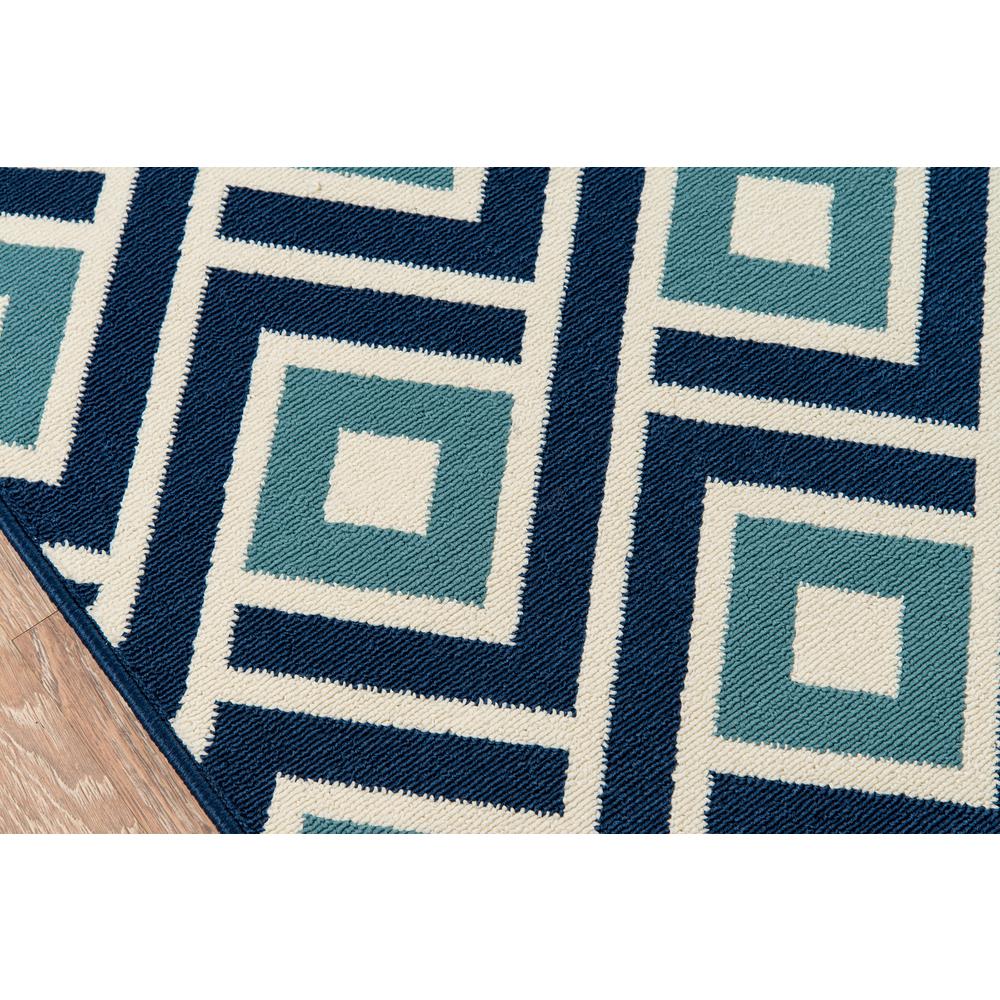 Contemporary Runner Area Rug, Blue, 2'3" X 7'6" Runner. Picture 3