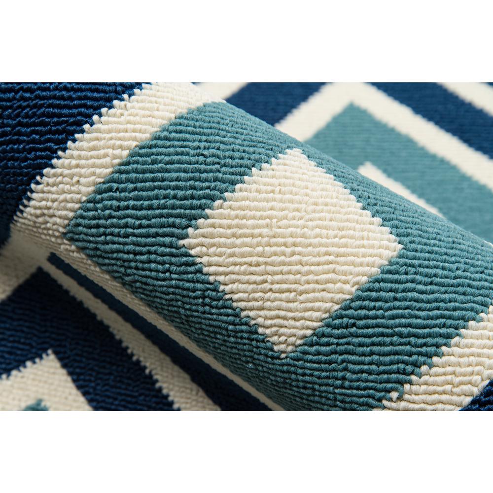 Contemporary Runner Area Rug, Blue, 2'3" X 7'6" Runner. Picture 4
