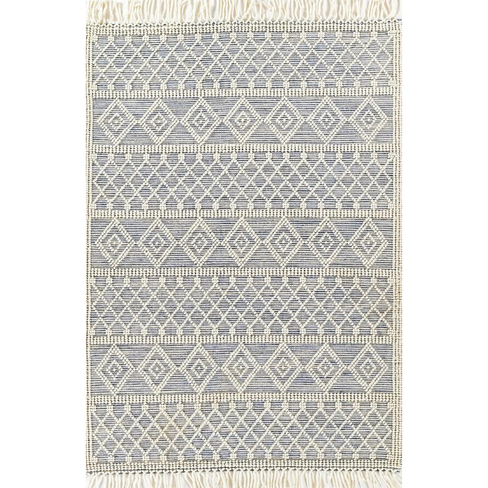 Contemporary Runner Area Rug, Blue, 2'3" X 8' Runner. Picture 1