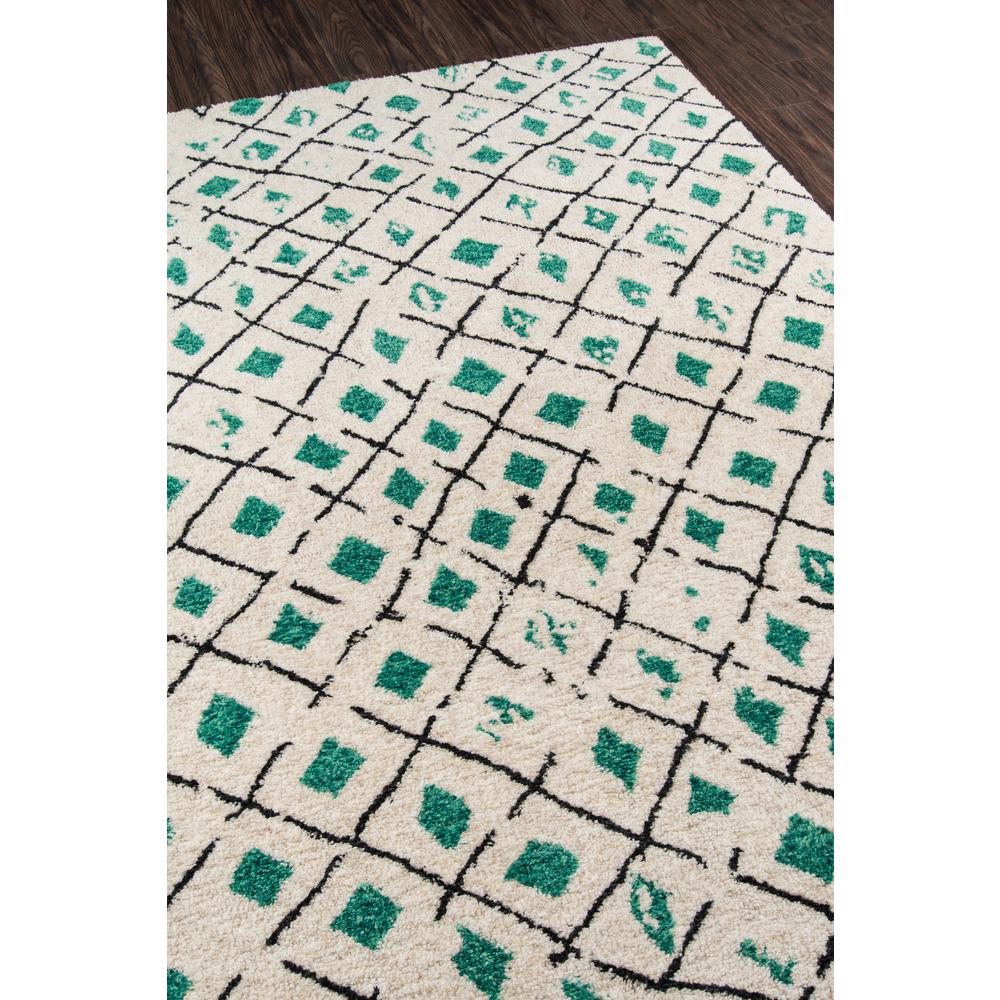 Modern Rectangle Area Rug, Green, 5' X 7'6". Picture 2