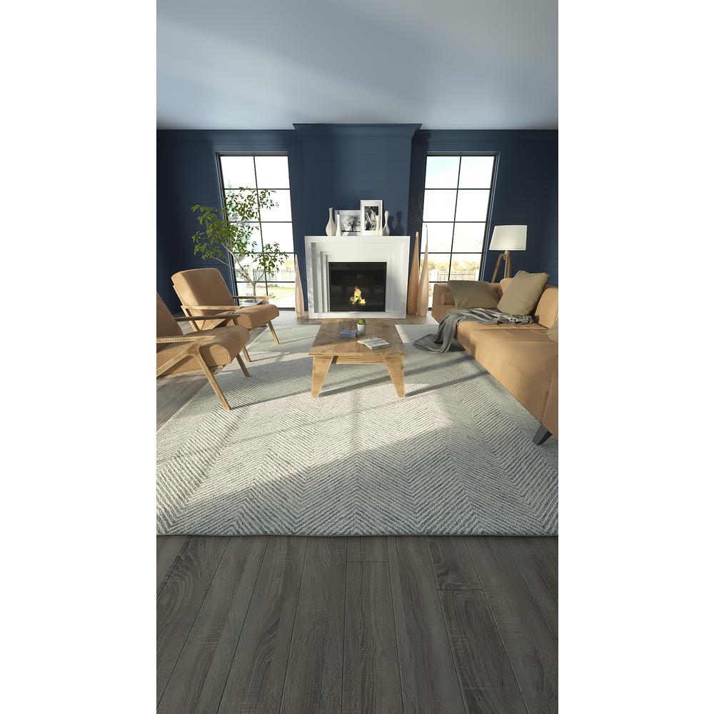 Contemporary Rectangle Area Rug, Grey, 3'6" X 5'6". Picture 11