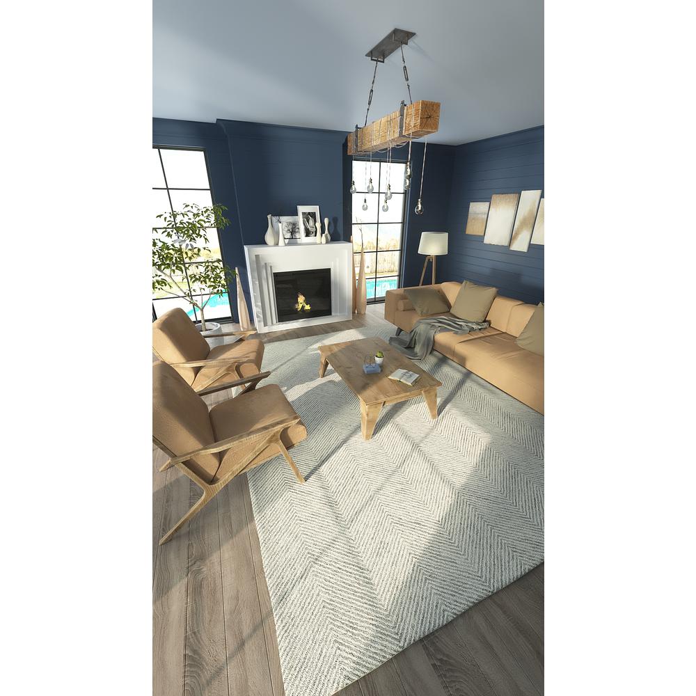 Contemporary Rectangle Area Rug, Grey, 3'6" X 5'6". Picture 12
