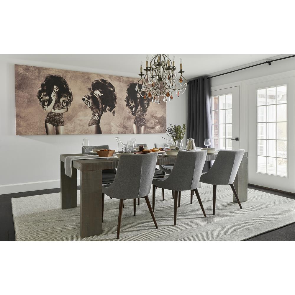 Contemporary Rectangle Area Rug, Grey, 3'6" X 5'6". Picture 8