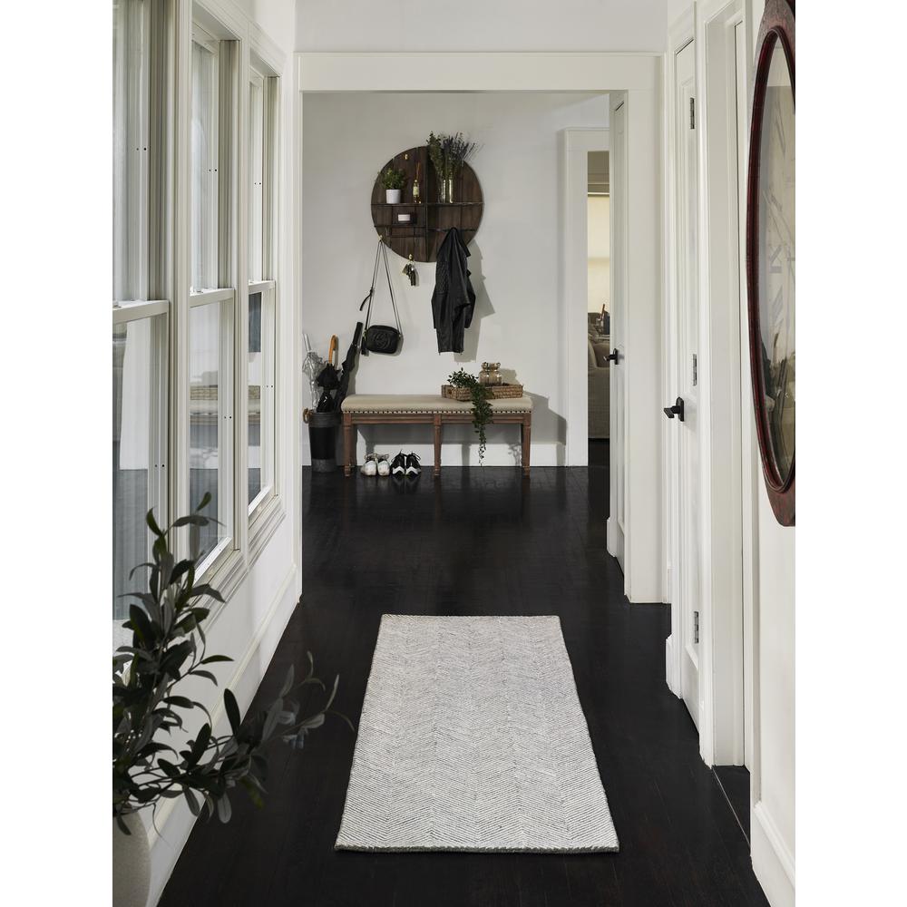 Contemporary Rectangle Area Rug, Grey, 3'6" X 5'6". Picture 9