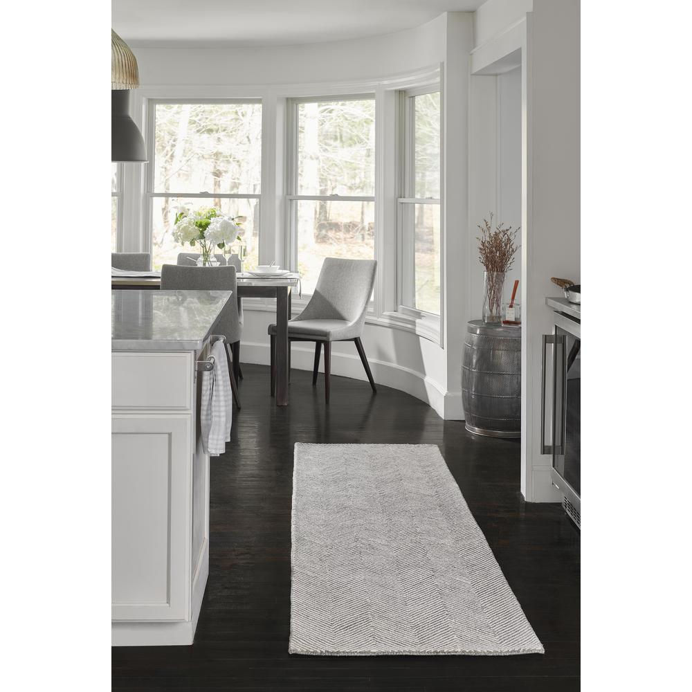 Contemporary Rectangle Area Rug, Grey, 3'6" X 5'6". Picture 10