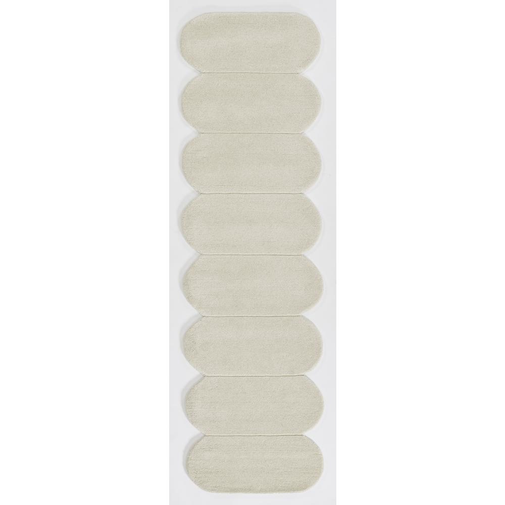 Contemporary Rectangle Area Rug, Ivory, 8' X 10'. Picture 5