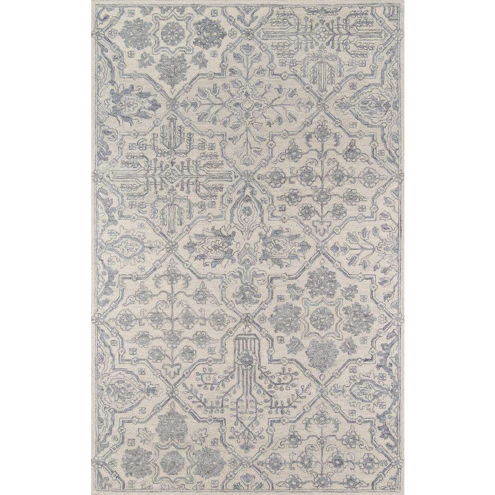 Traditional Rectangle Area Rug, Grey, 3'6" X 5'6". Picture 1