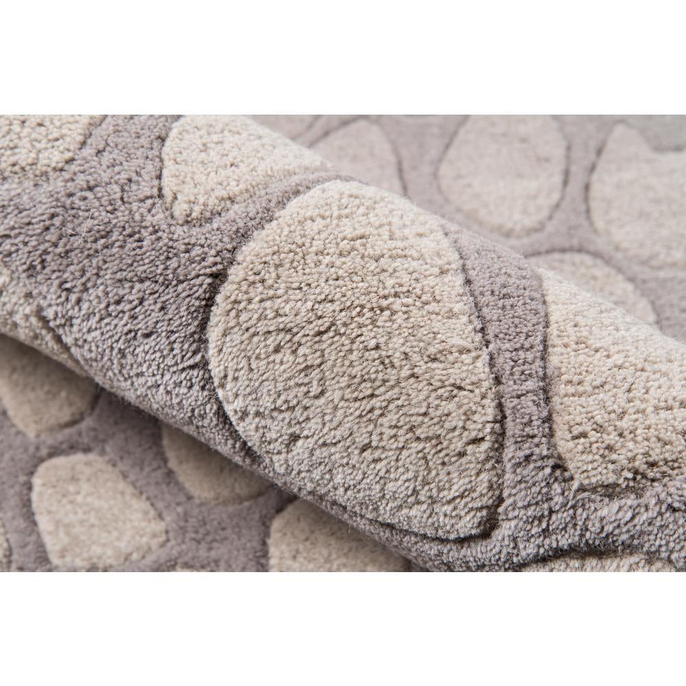 Contemporary Rectangle Area Rug, Silver, 5' X 8'. Picture 4