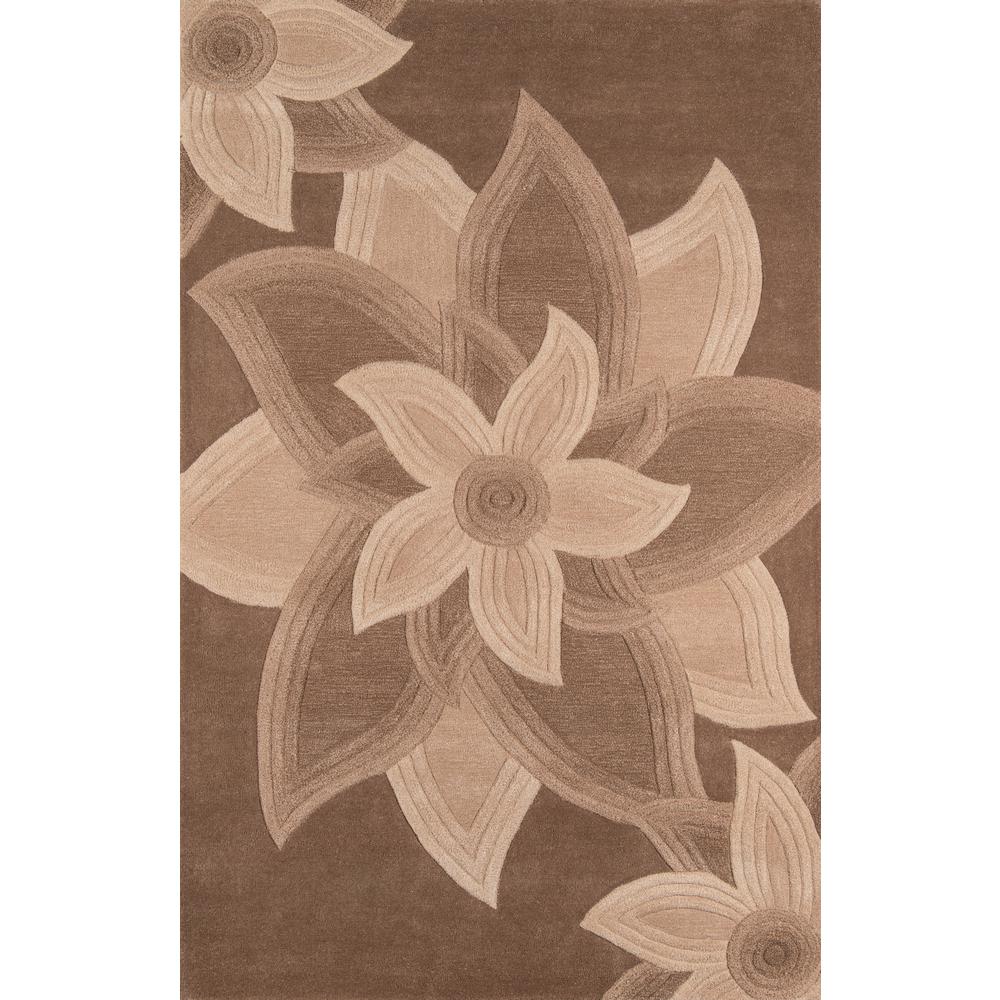 Transitional Rectangle Area Rug, Mocha, 5' X 8'. Picture 1