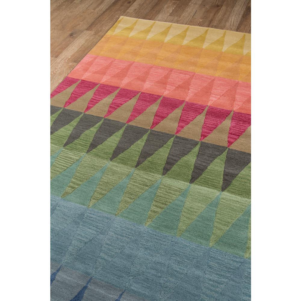 Contemporary Rectangle Area Rug, Multi Red, 5' X 8'. Picture 2