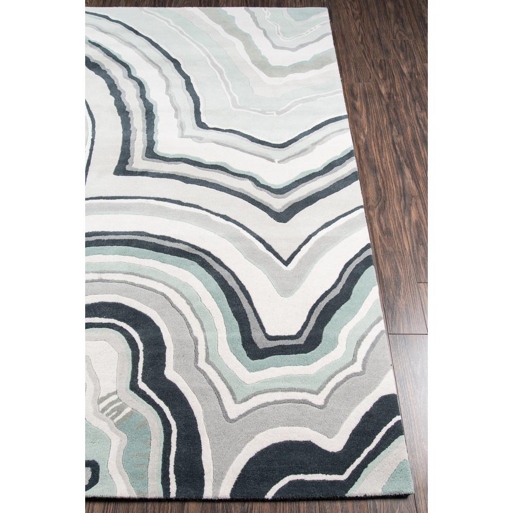 Contemporary Rectangle Area Rug, Blue, 5' X 8'. Picture 2