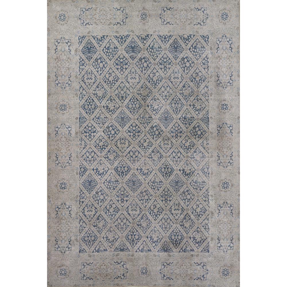 Traditional Runner Area Rug, Blue, 2'3" X 7'6" Runner. Picture 1
