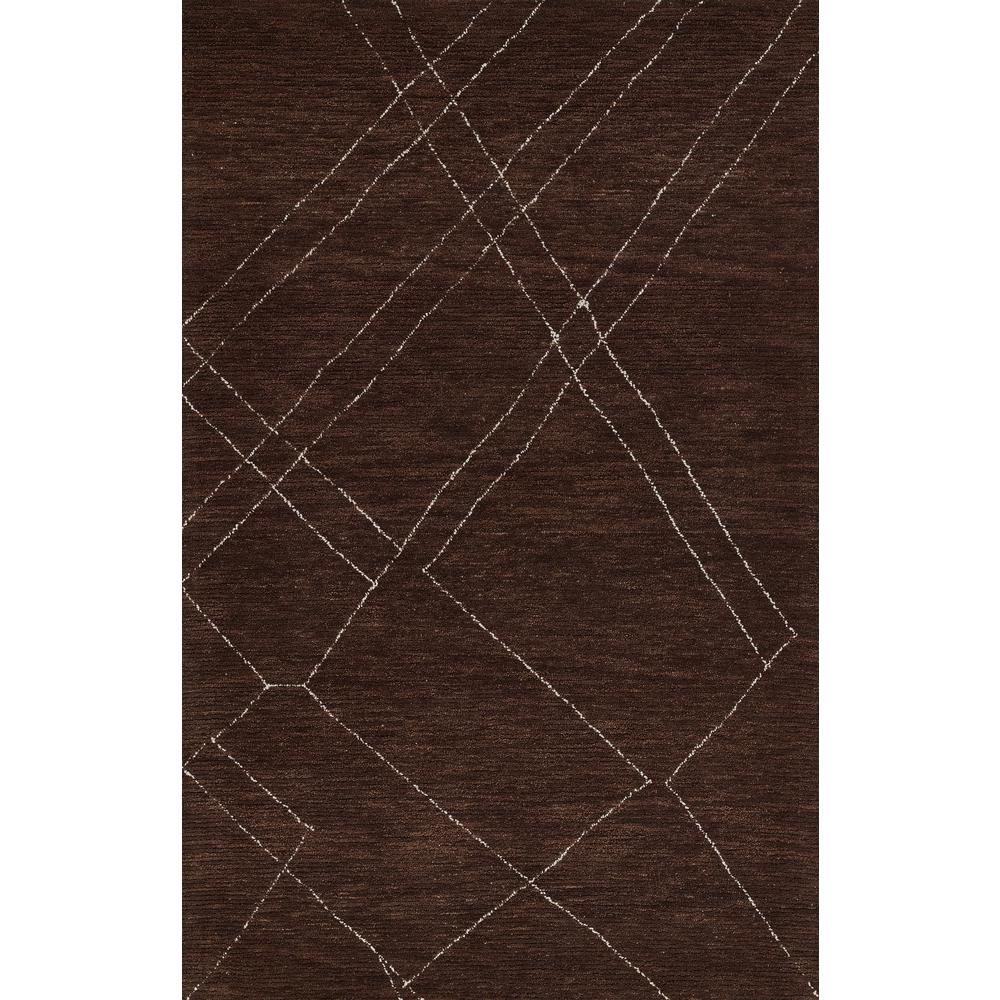 Contemporary Rectangle Area Rug, Brown, 5' X 8'. Picture 1