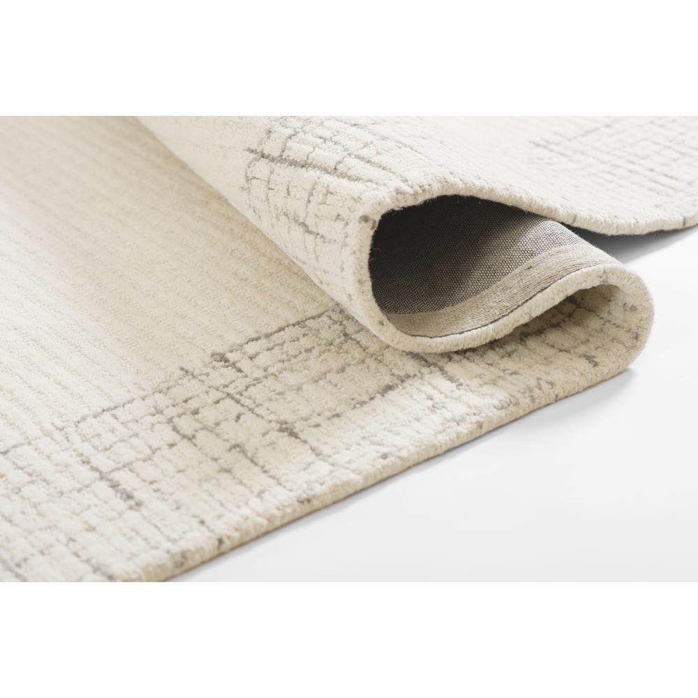 Contemporary Rectangle Area Rug, Ivory, 5' X 8'. Picture 9