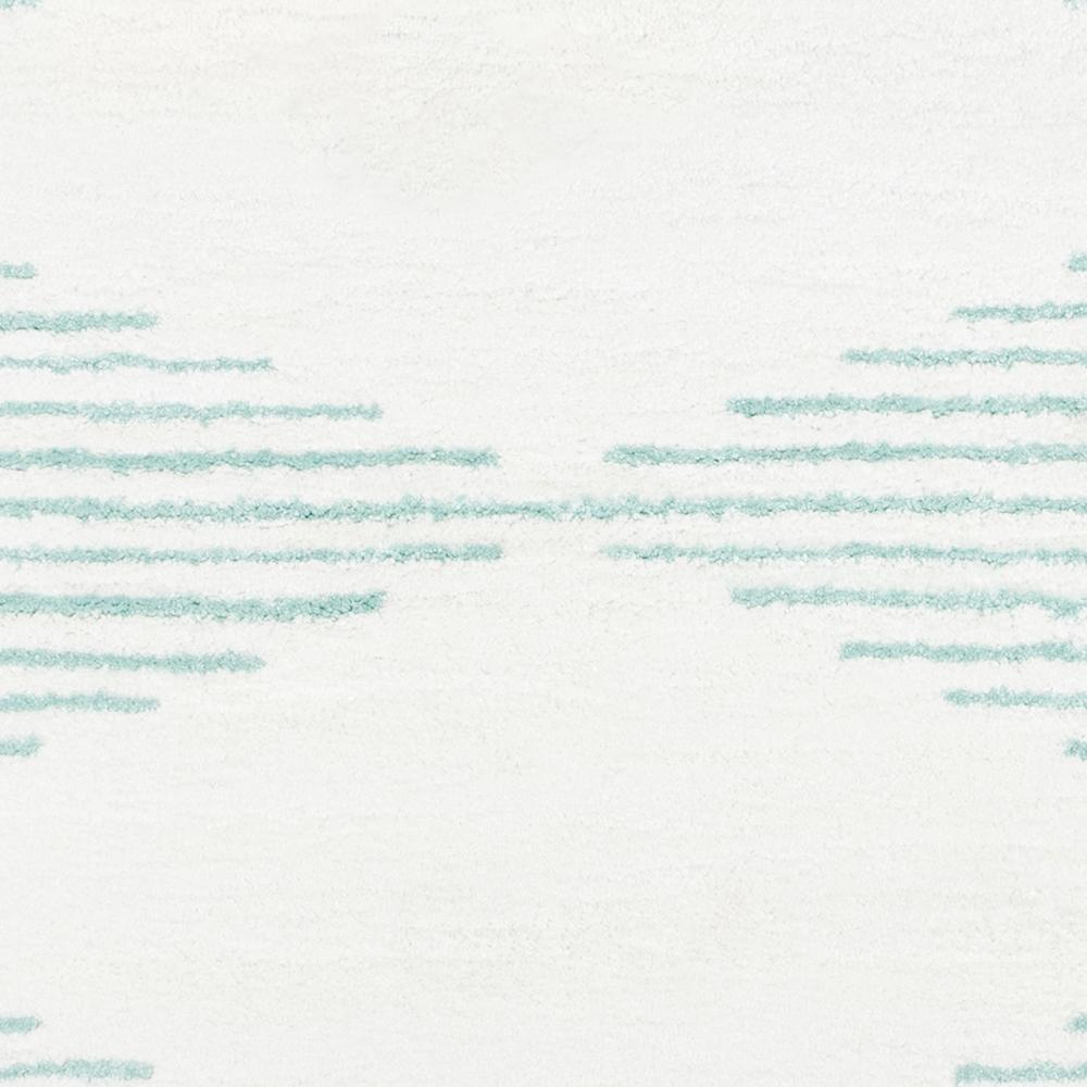 Modern Rectangle Area Rug, Aqua, 2' X 3'. Picture 7