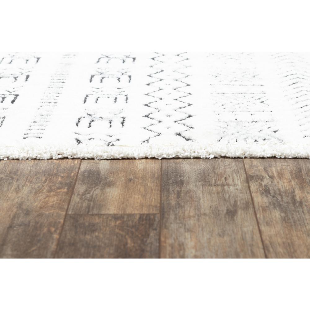 Modern Rectangle Area Rug, Ivory, 3'3" X 5'. Picture 3